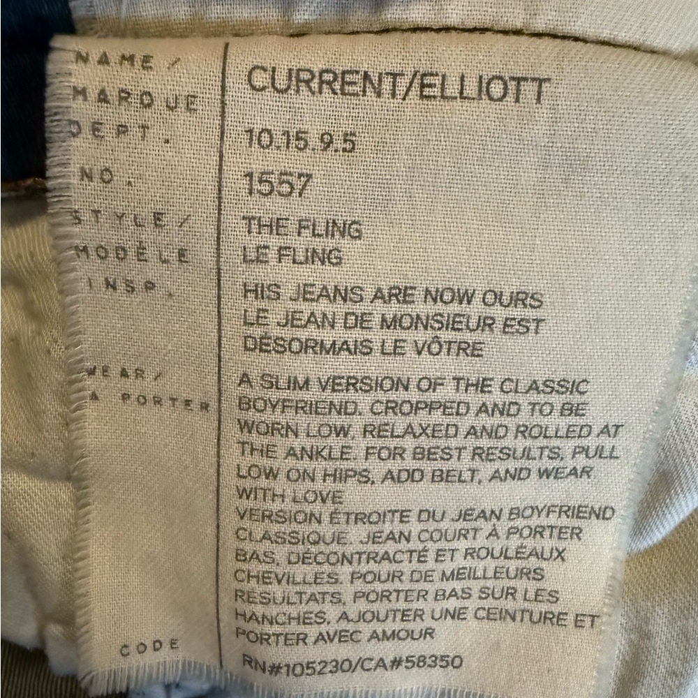 Current/Elliott Women's The Fling Slim Boyfriend Jeans - Picture 6 of 9
